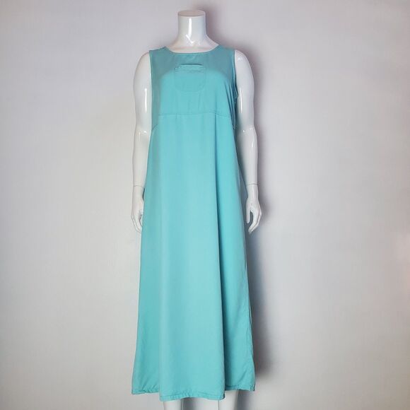 Vintage Y2K AKS Blue Maxi Dress - Picture 1 of 6